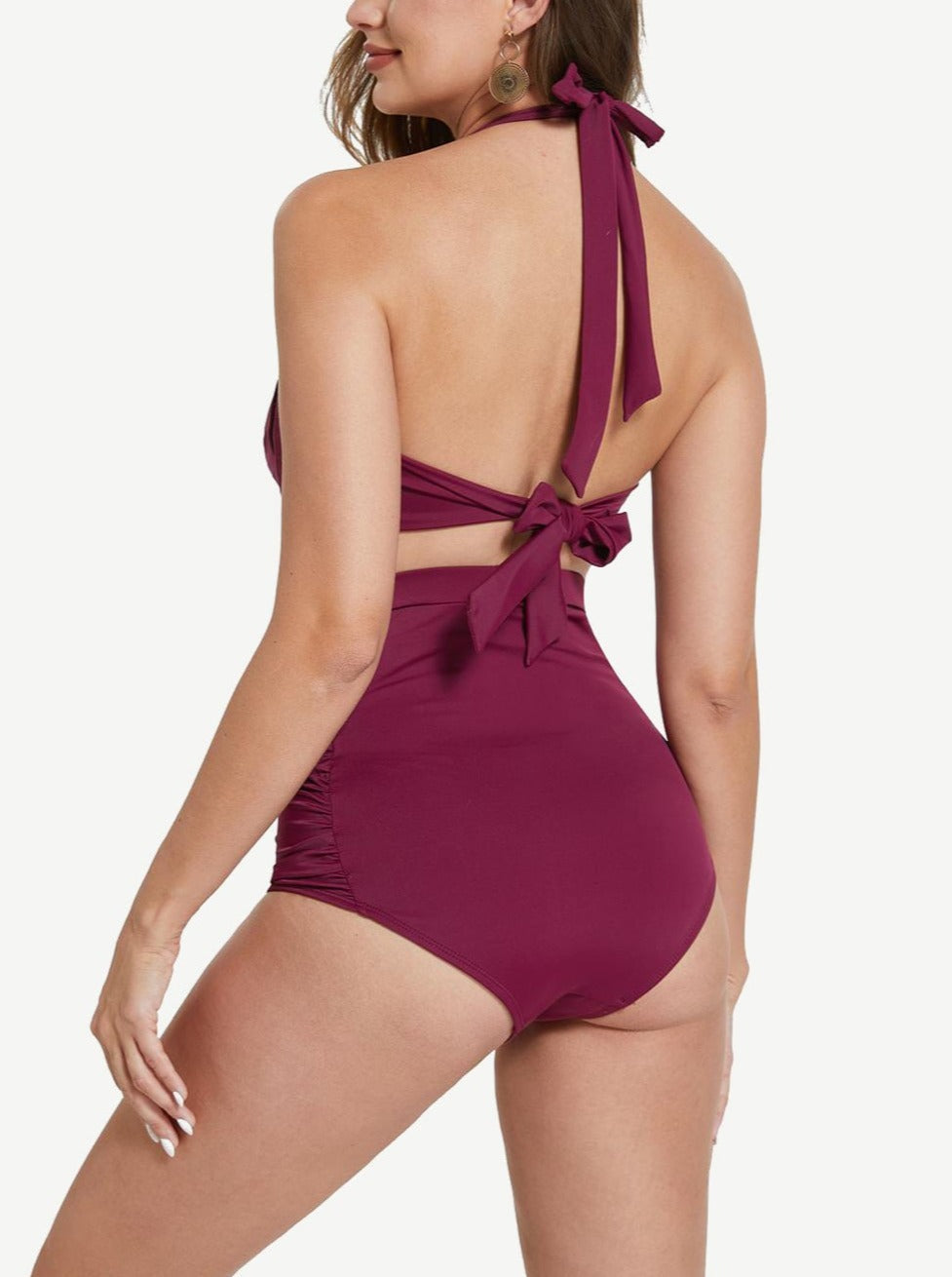 High-Waist Tummy Control Swim Bottoms