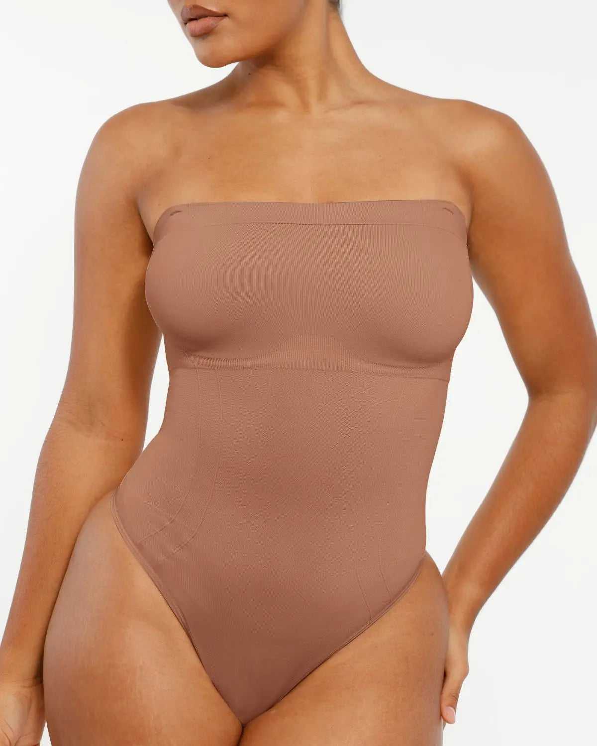 Skin Flow Strapless Sculpt Thong Bodysuit