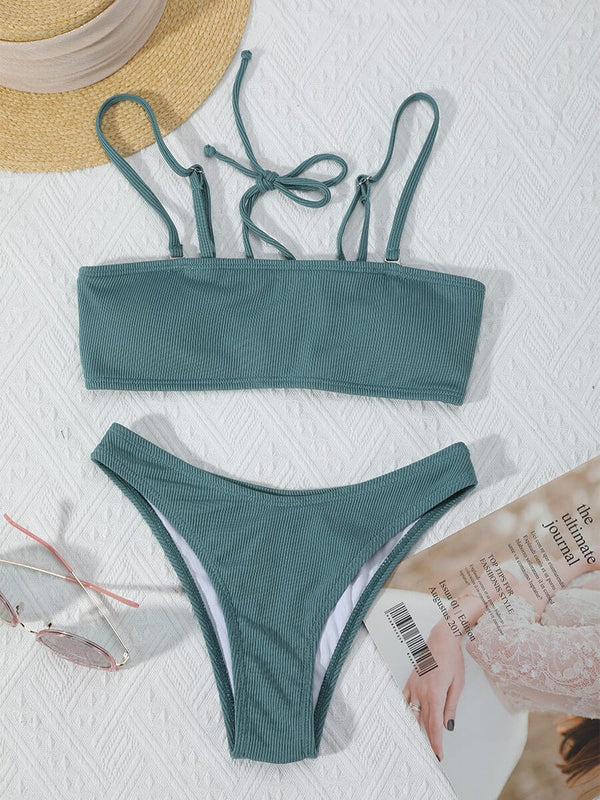 Textured Bikini Set