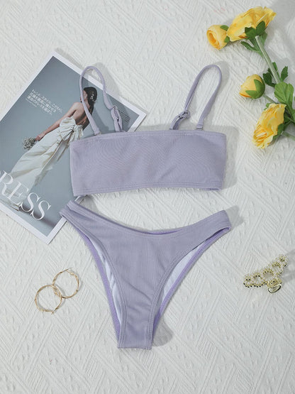 Textured Bikini Set
