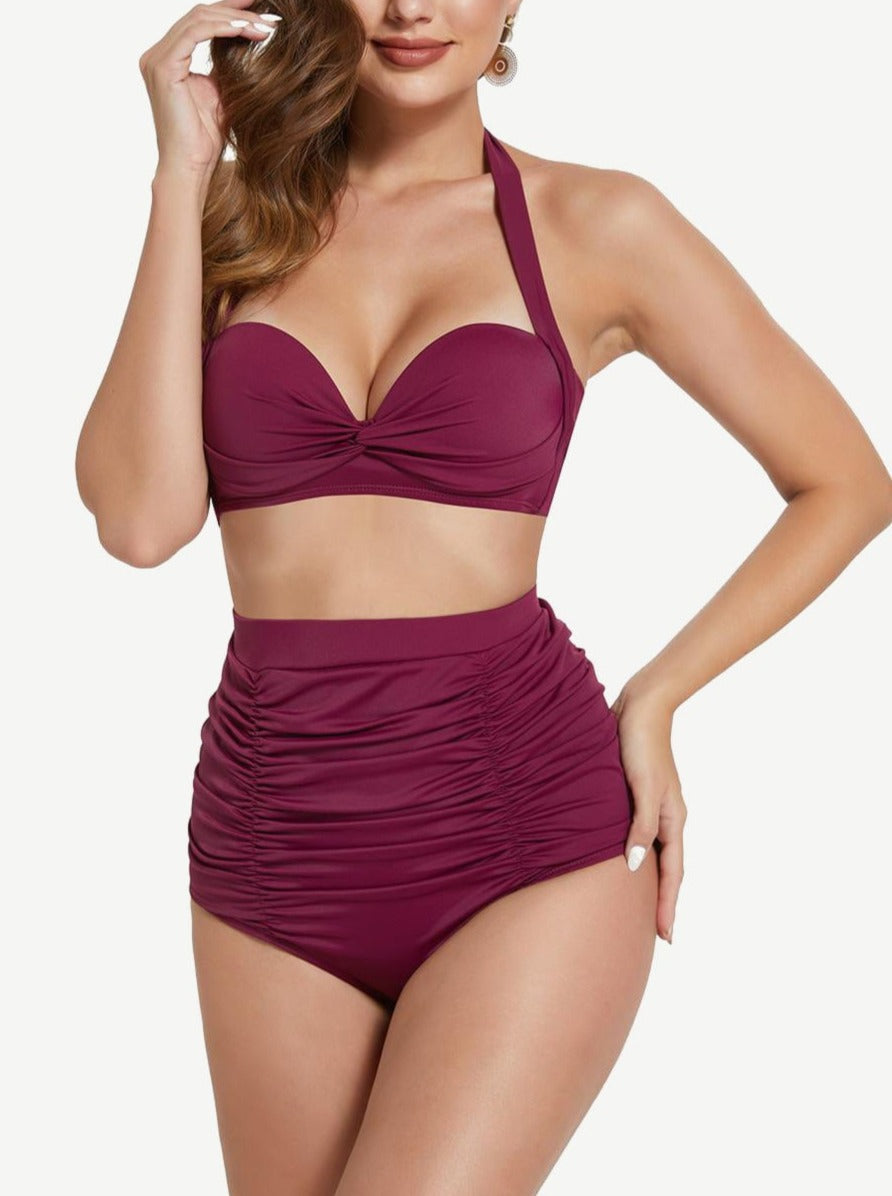 High-Waist Tummy Control Swim Bottoms