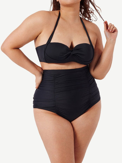 High-Waist Tummy Control Swim Bottoms