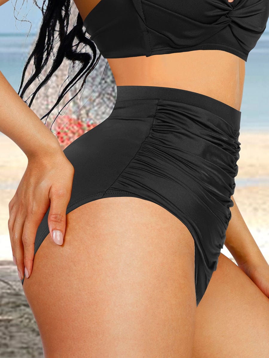 High-Waist Tummy Control Swim Bottoms