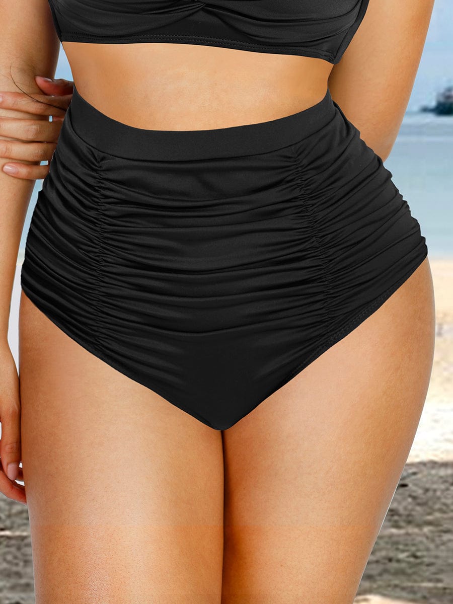High-Waist Tummy Control Swim Bottoms