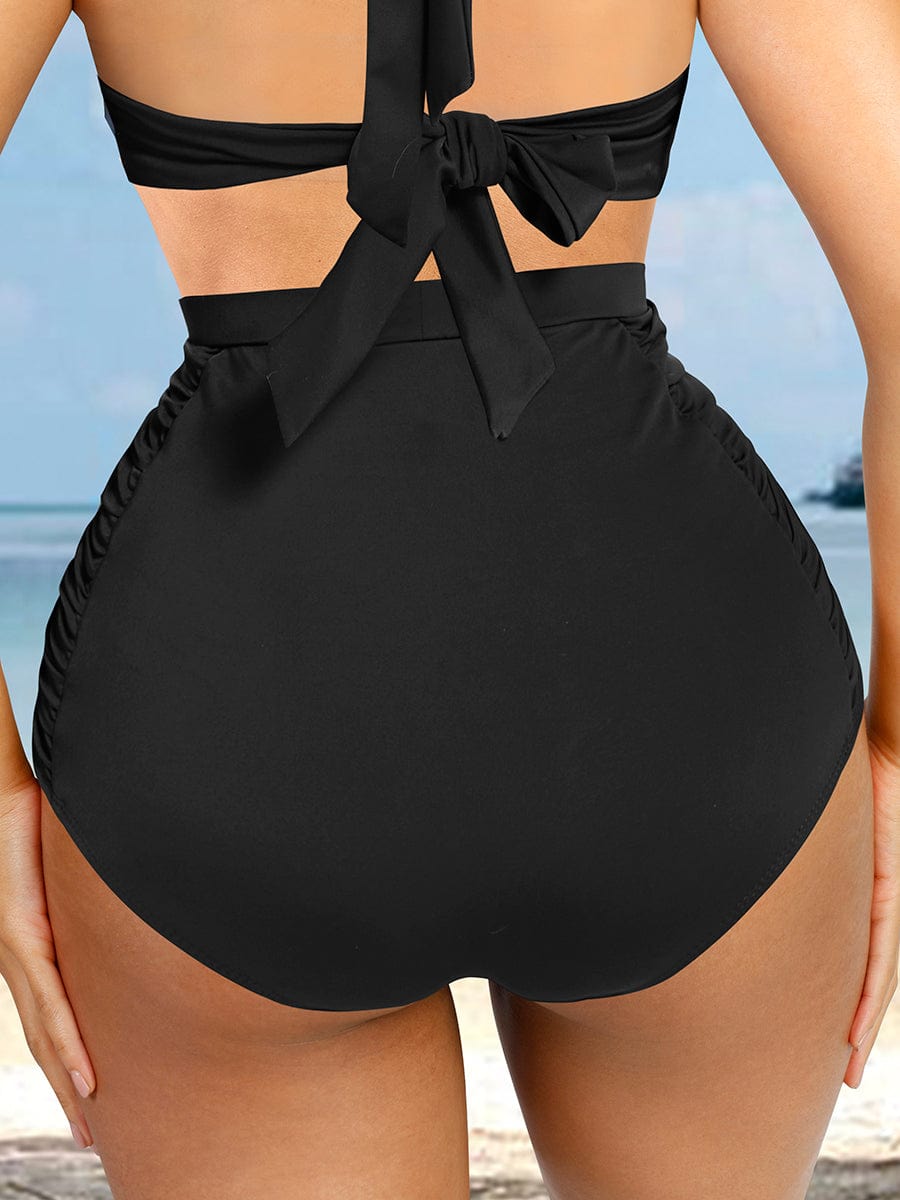 High-Waist Tummy Control Swim Bottoms