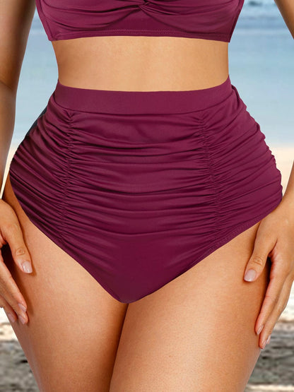 High-Waist Tummy Control Swim Bottoms
