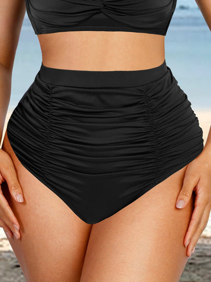 High-Waist Tummy Control Swim Bottoms