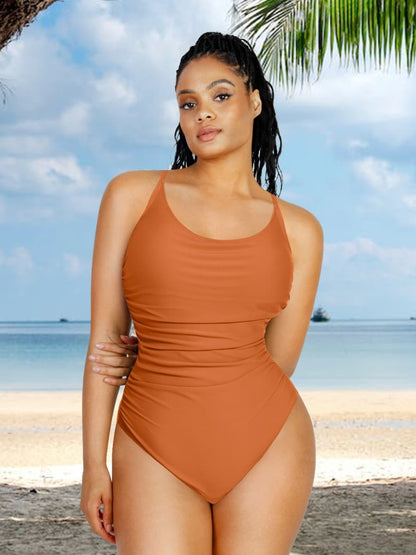 Ruched Tummy Control One-Piece Swimsuit