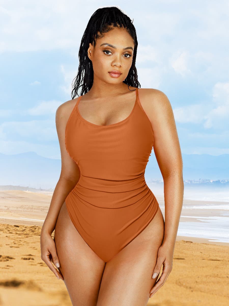 Ruched Tummy Control One-Piece Swimsuit