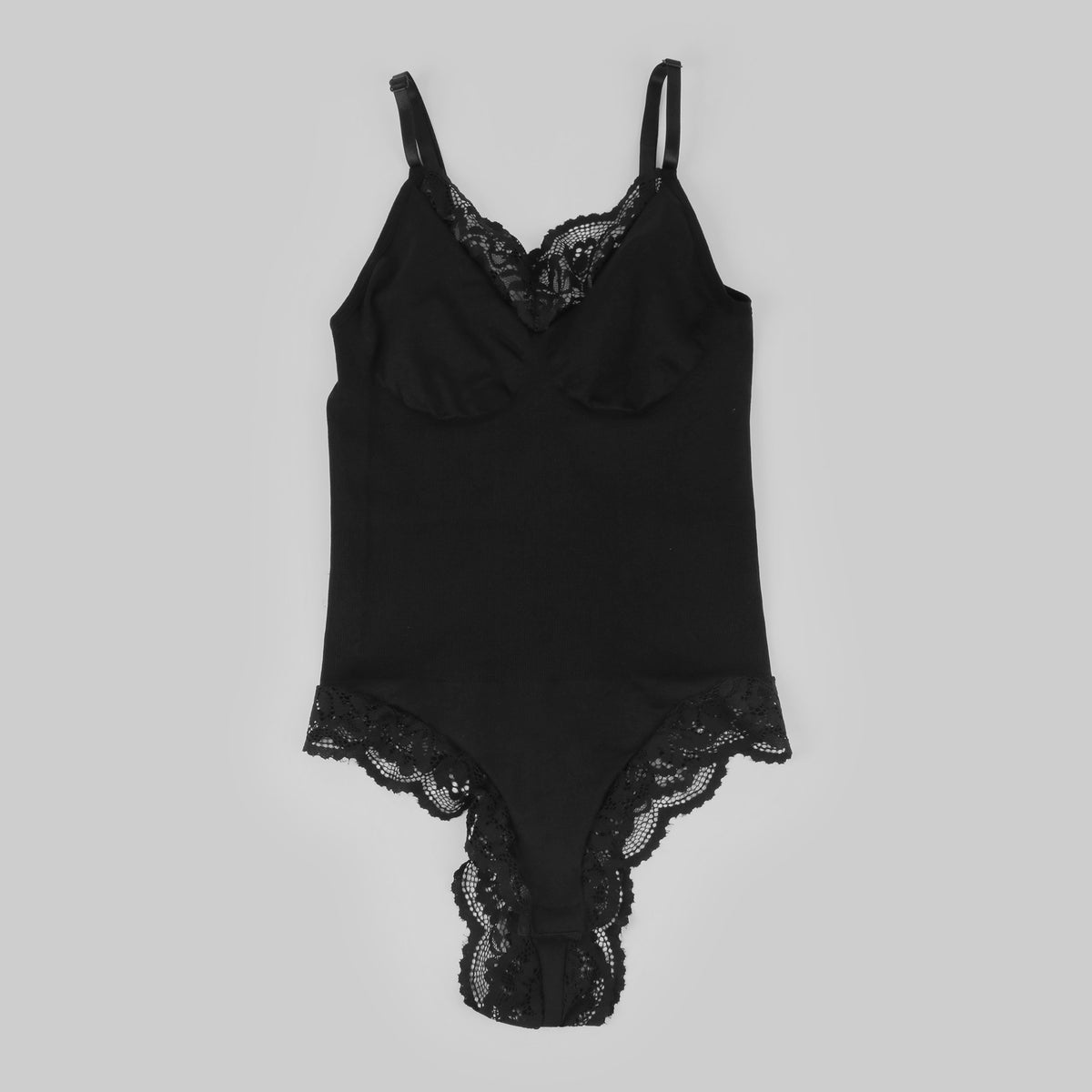 Body Curvy™ Lace Thong Shaping Bodysuit with Tummy Support