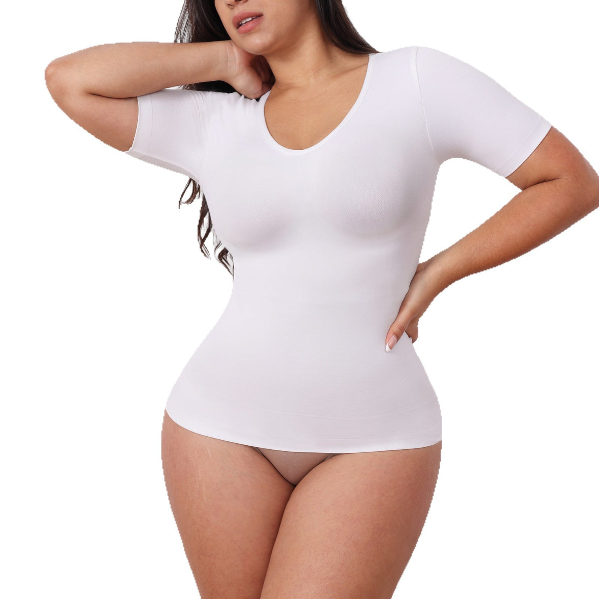 Body Curvy™ Seamless V-Neck Shaping T-Shirt