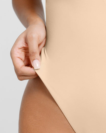 Backless U Plunge Thong Bodysuit