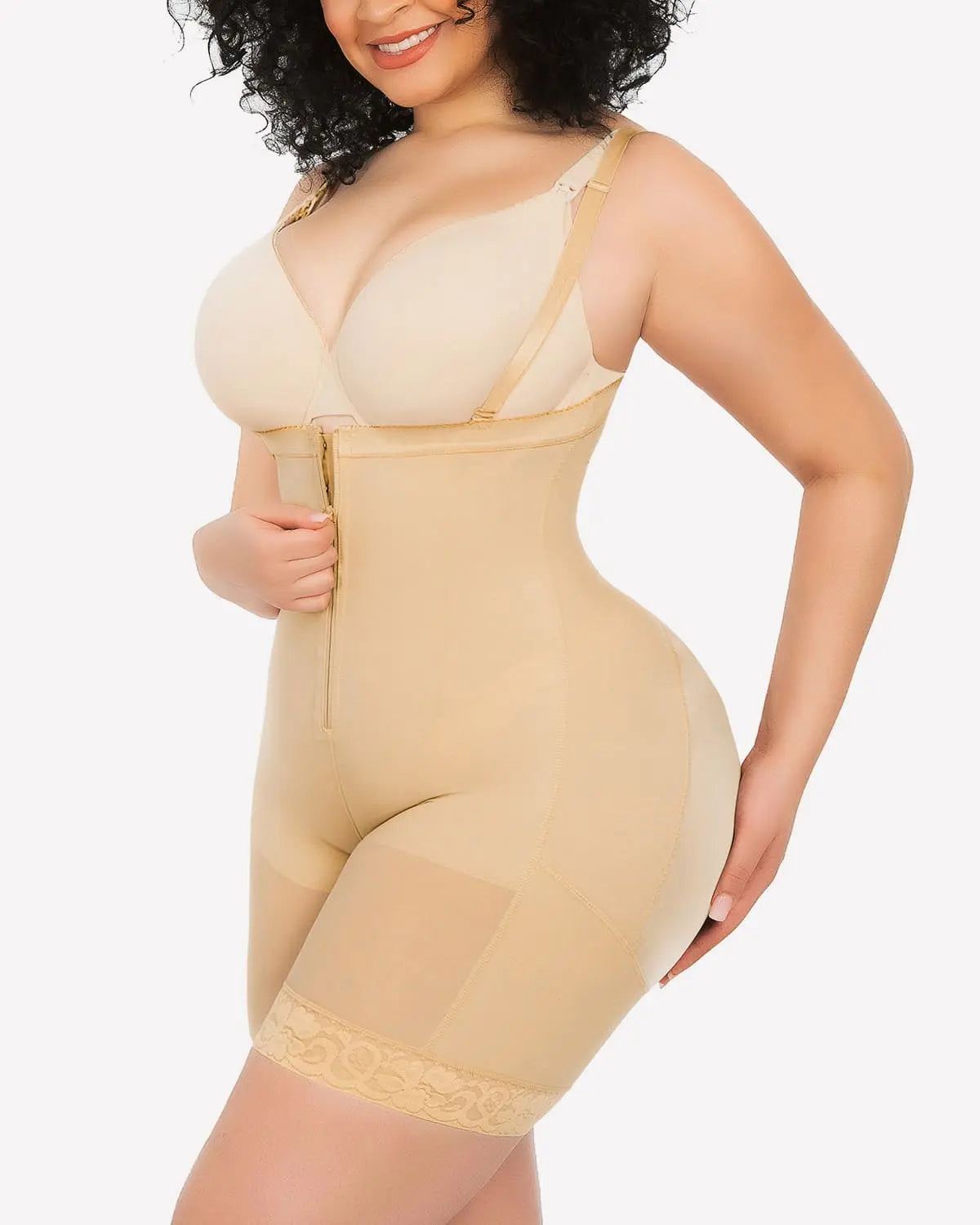 High-Waisted Firm Tummy Compression Mid Thigh Short