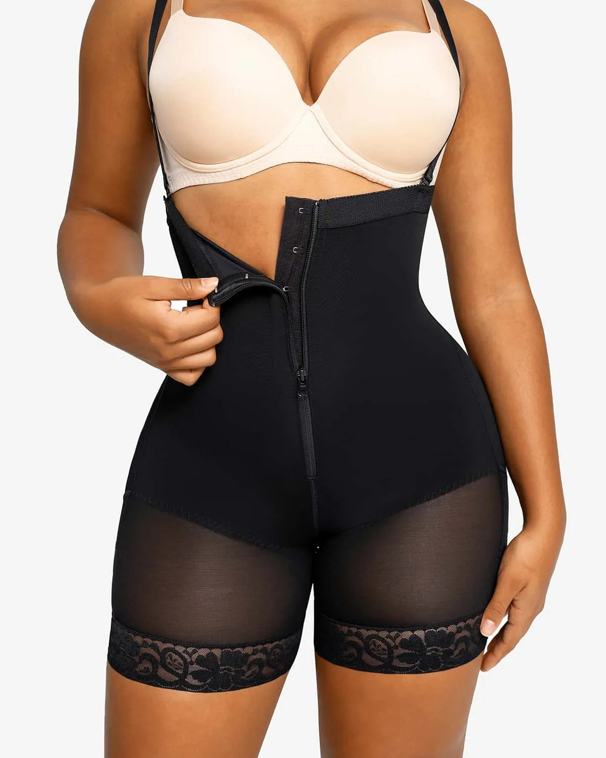 High-Waisted Firm Tummy Compression Mid Thigh Short