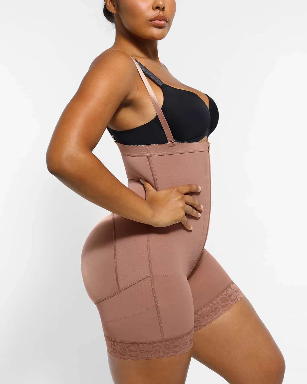 High-Waisted Firm Tummy Compression Mid Thigh Short