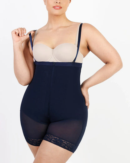 High-Waisted Firm Tummy Compression Mid Thigh Short