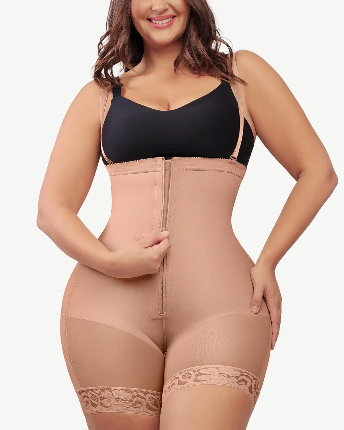 High-Waisted Firm Tummy Compression Mid Thigh Short