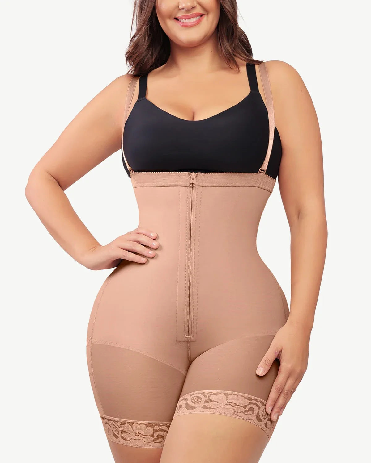 High-Waisted Firm Tummy Compression Mid Thigh Short