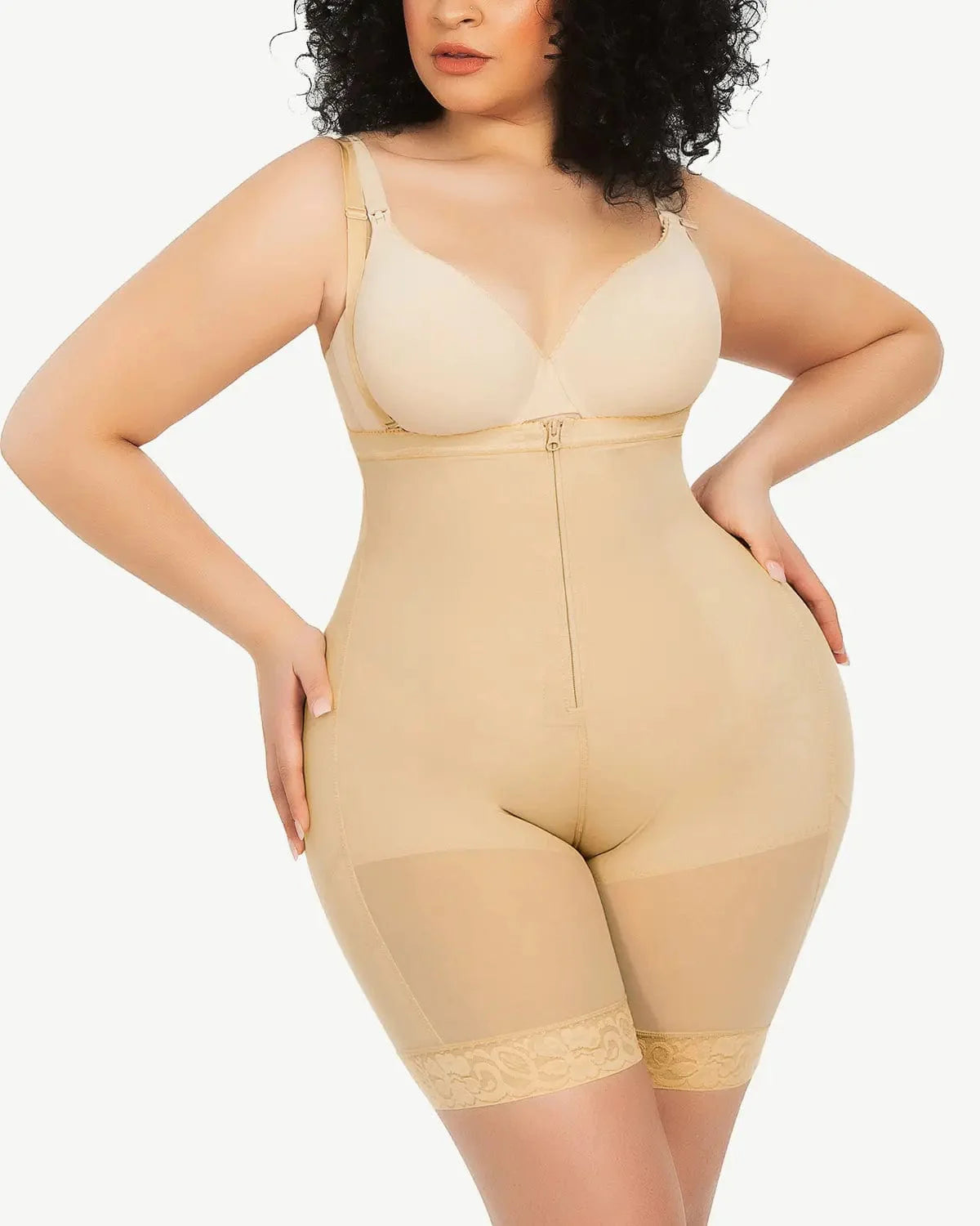 High-Waisted Firm Tummy Compression Mid Thigh Short