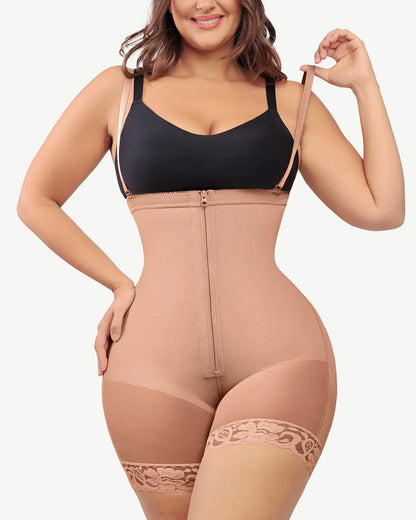 High-Waisted Firm Tummy Compression Mid Thigh Short