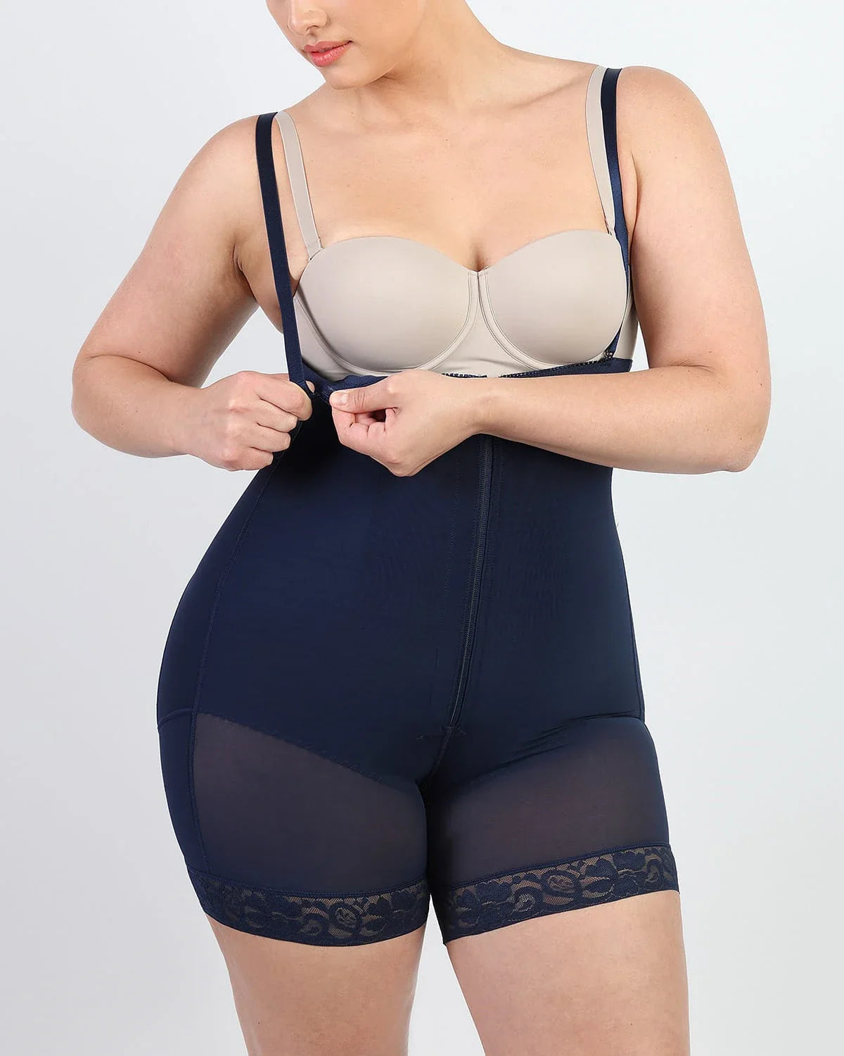 High-Waisted Firm Tummy Compression Mid Thigh Short