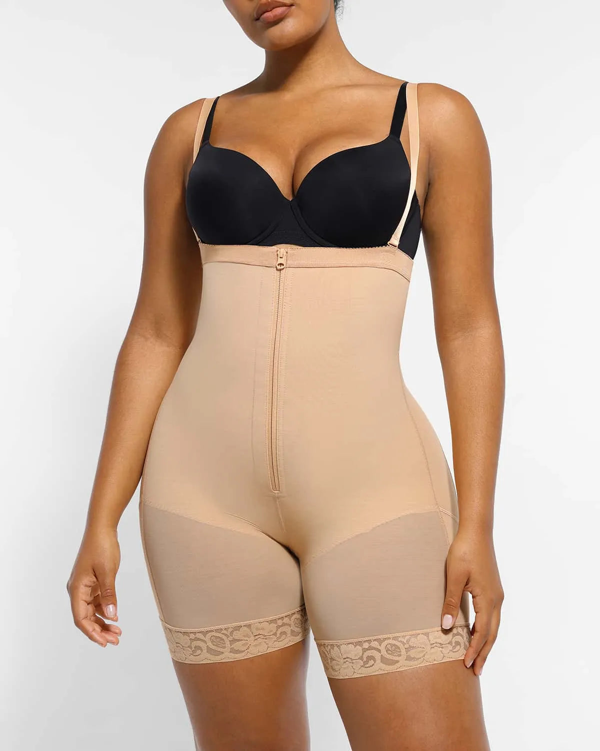 High-Waisted Firm Tummy Compression Mid Thigh Short