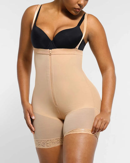 High-Waisted Firm Tummy Compression Mid Thigh Short