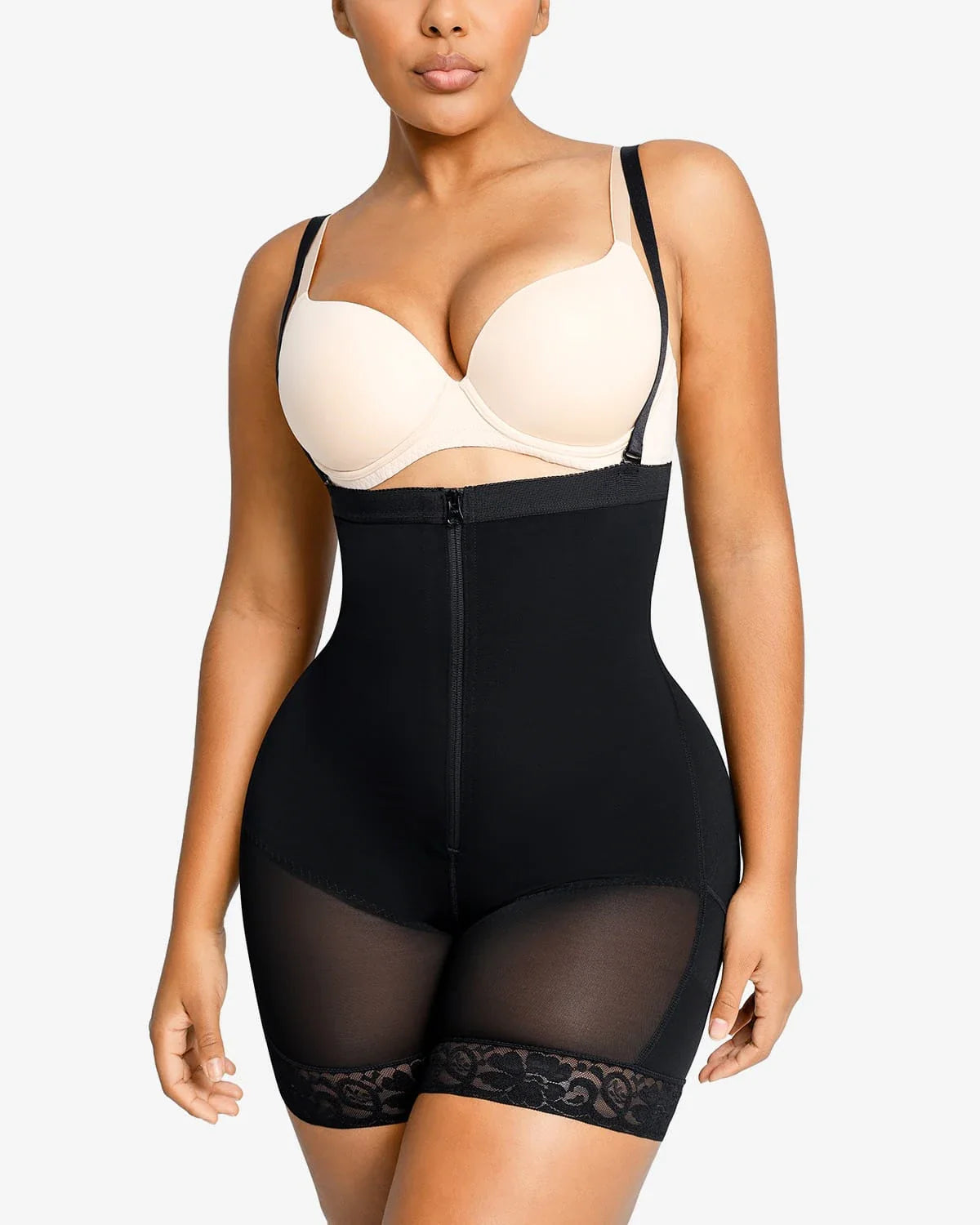 High-Waisted Firm Tummy Compression Mid Thigh Short