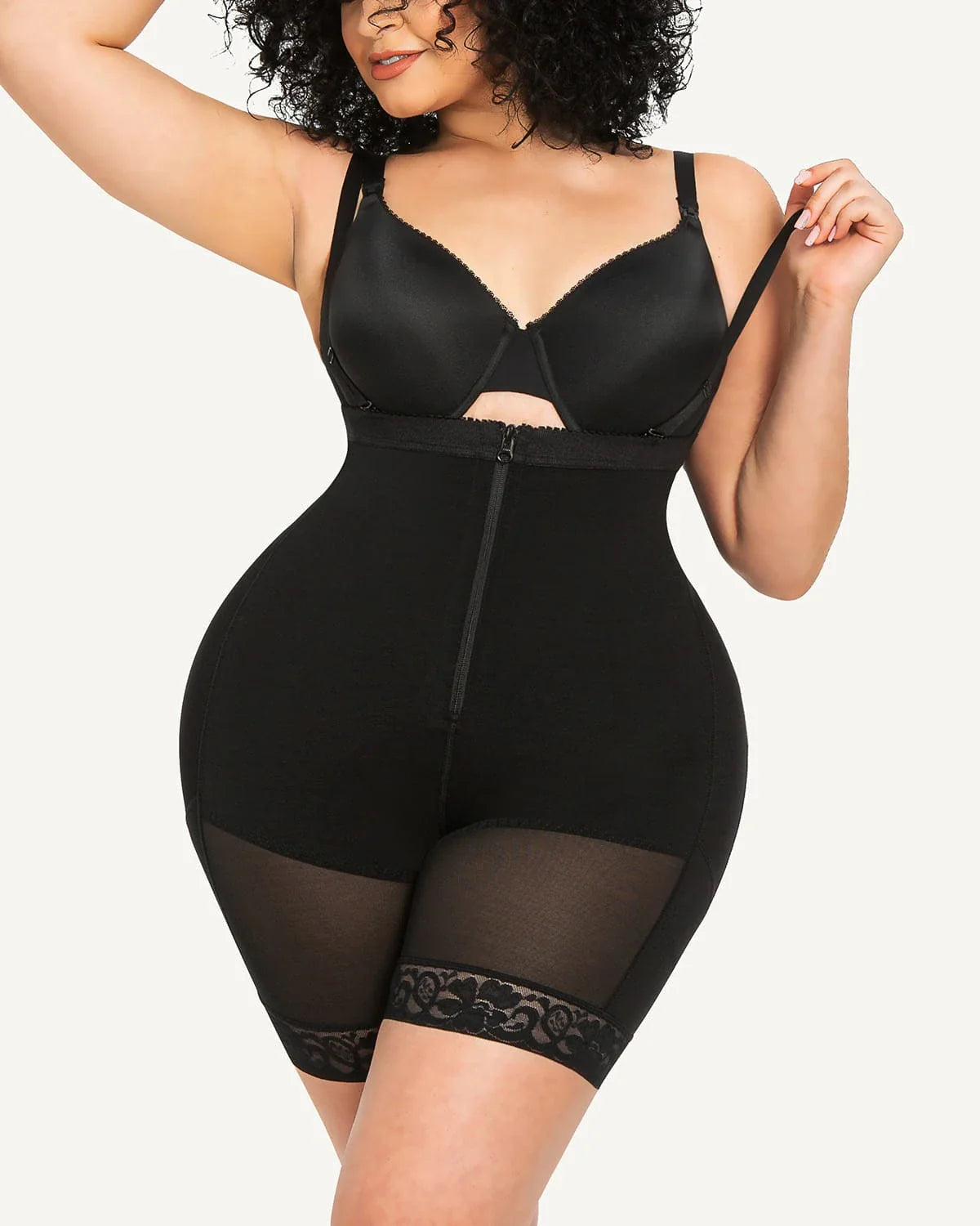High-Waisted Firm Tummy Compression Mid Thigh Short
