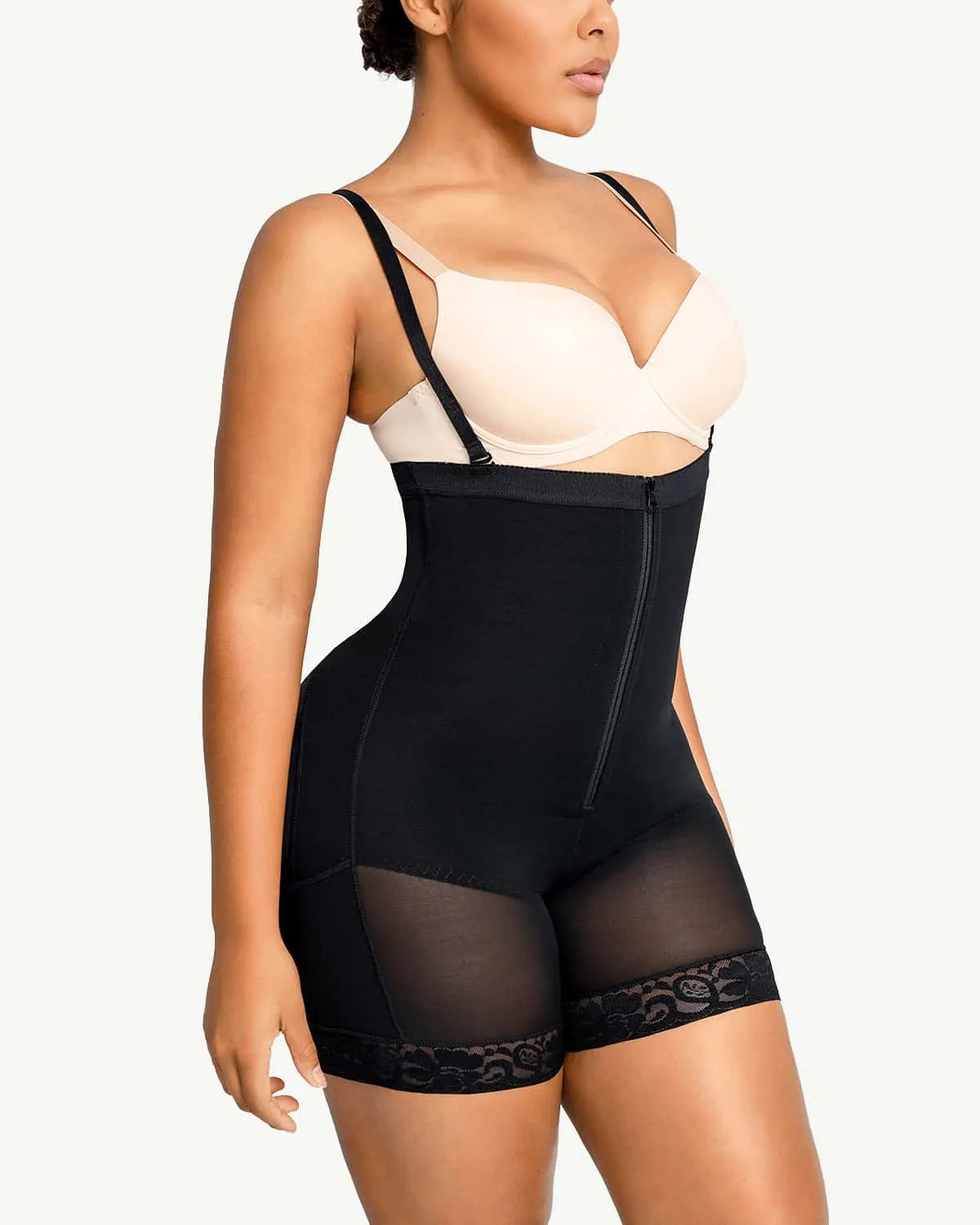 High-Waisted Firm Tummy Compression Mid Thigh Short