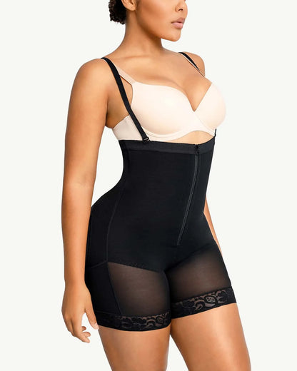 High-Waisted Firm Tummy Compression Mid Thigh Short