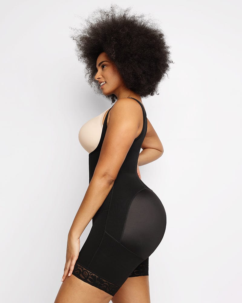 Body modelator cu bust deschis și balene flexibile