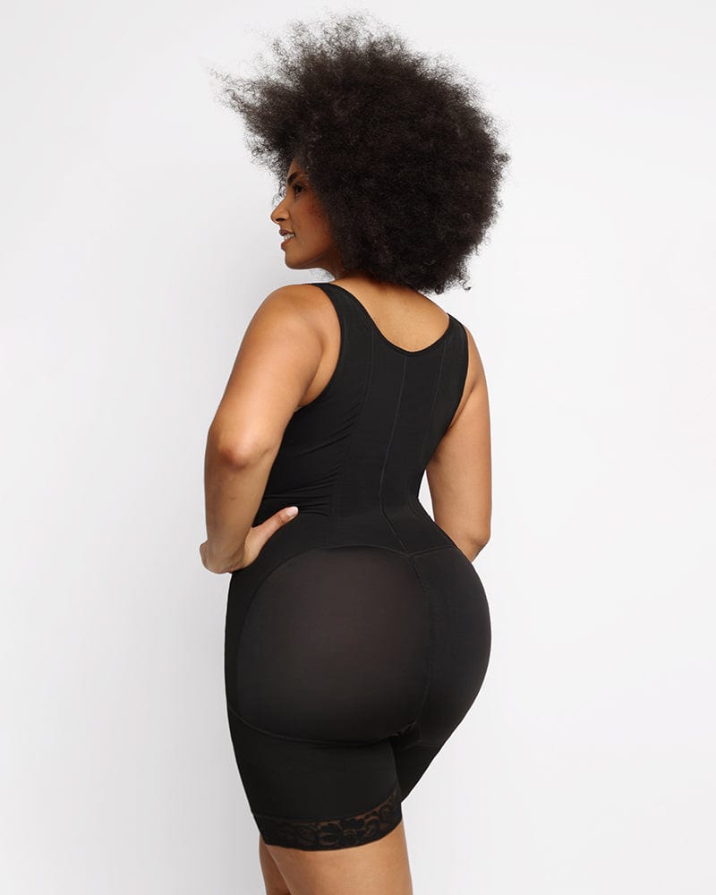 Body modelator cu bust deschis și balene flexibile