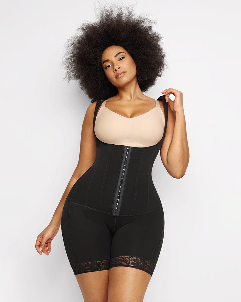 Body modelator cu bust deschis și balene flexibile