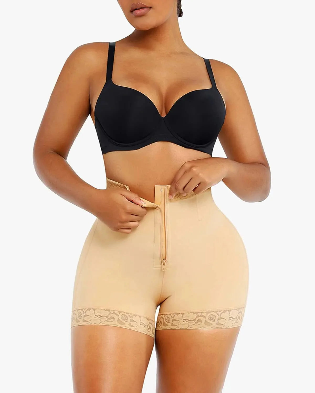 Lace Steel Boned Butt Enhancer Short