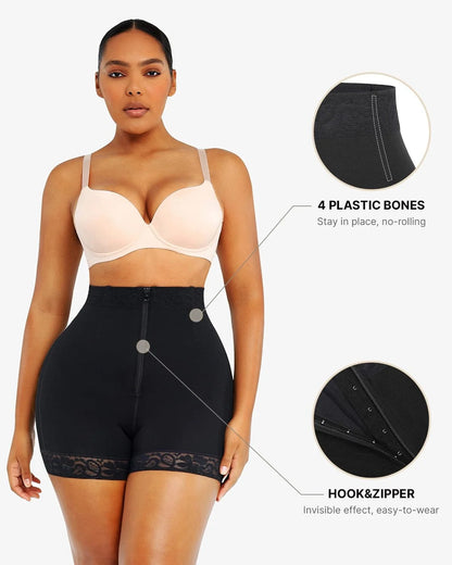 Lace Steel Boned Butt Enhancer Short