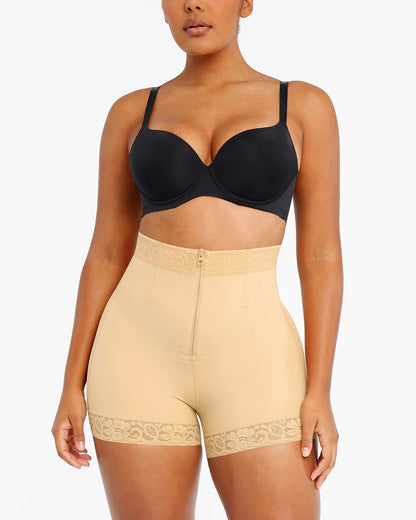 Lace Steel Boned Butt Enhancer Short