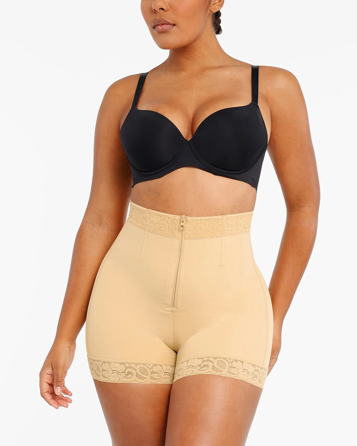 Lace Steel Boned Butt Enhancer Short