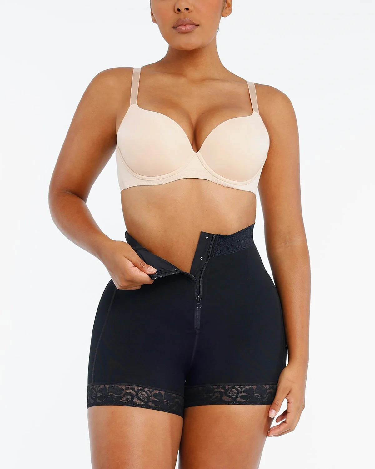 Lace Steel Boned Butt Enhancer Short