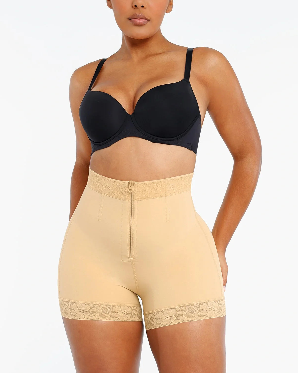Lace Steel Boned Butt Enhancer Short