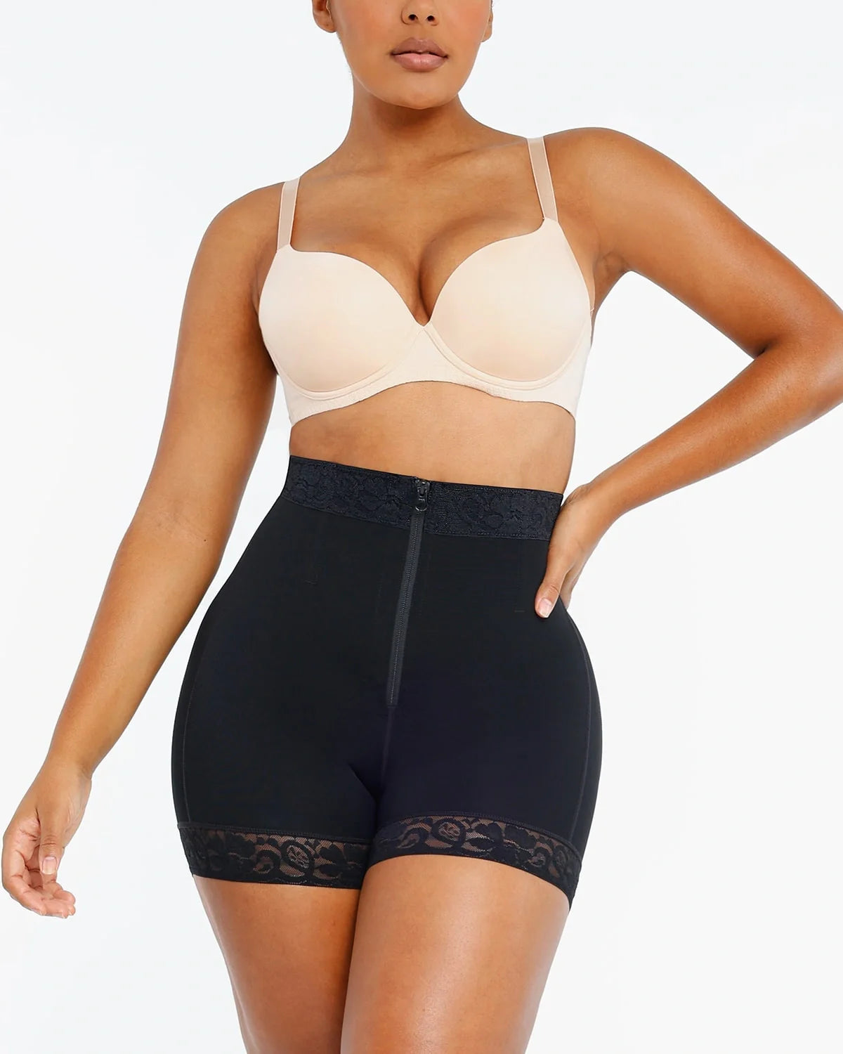Lace Steel Boned Butt Enhancer Short