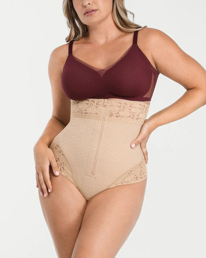 High-Waisted Polka Dot Shaping Thong