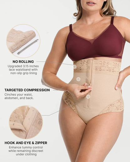 High-Waisted Polka Dot Shaping Thong