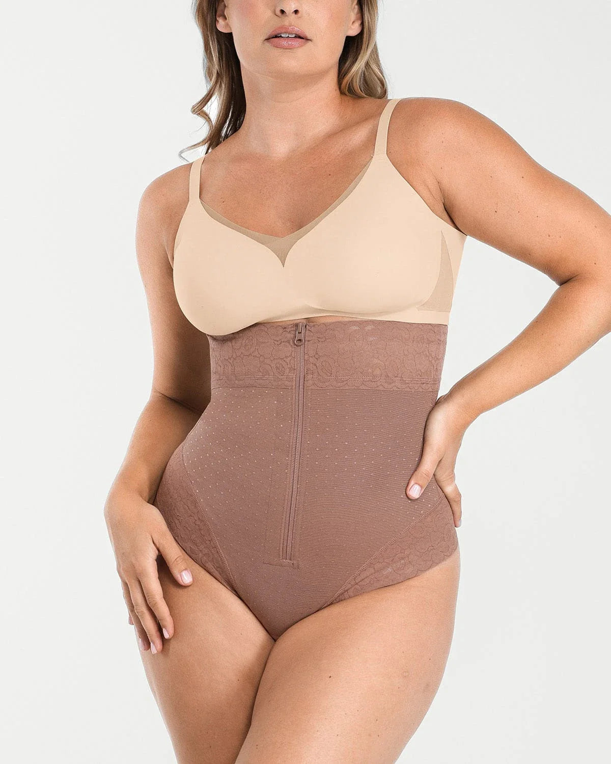 High-Waisted Polka Dot Shaping Thong