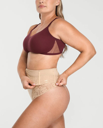 High-Waisted Polka Dot Shaping Thong