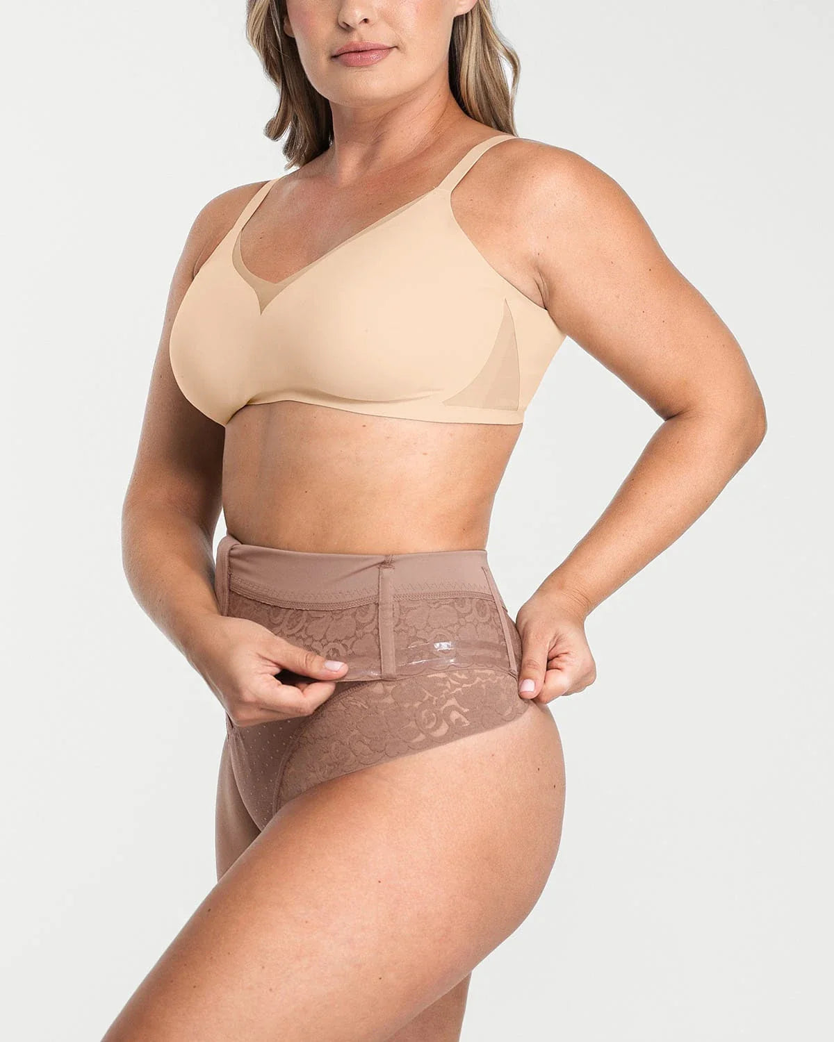 High-Waisted Polka Dot Shaping Thong