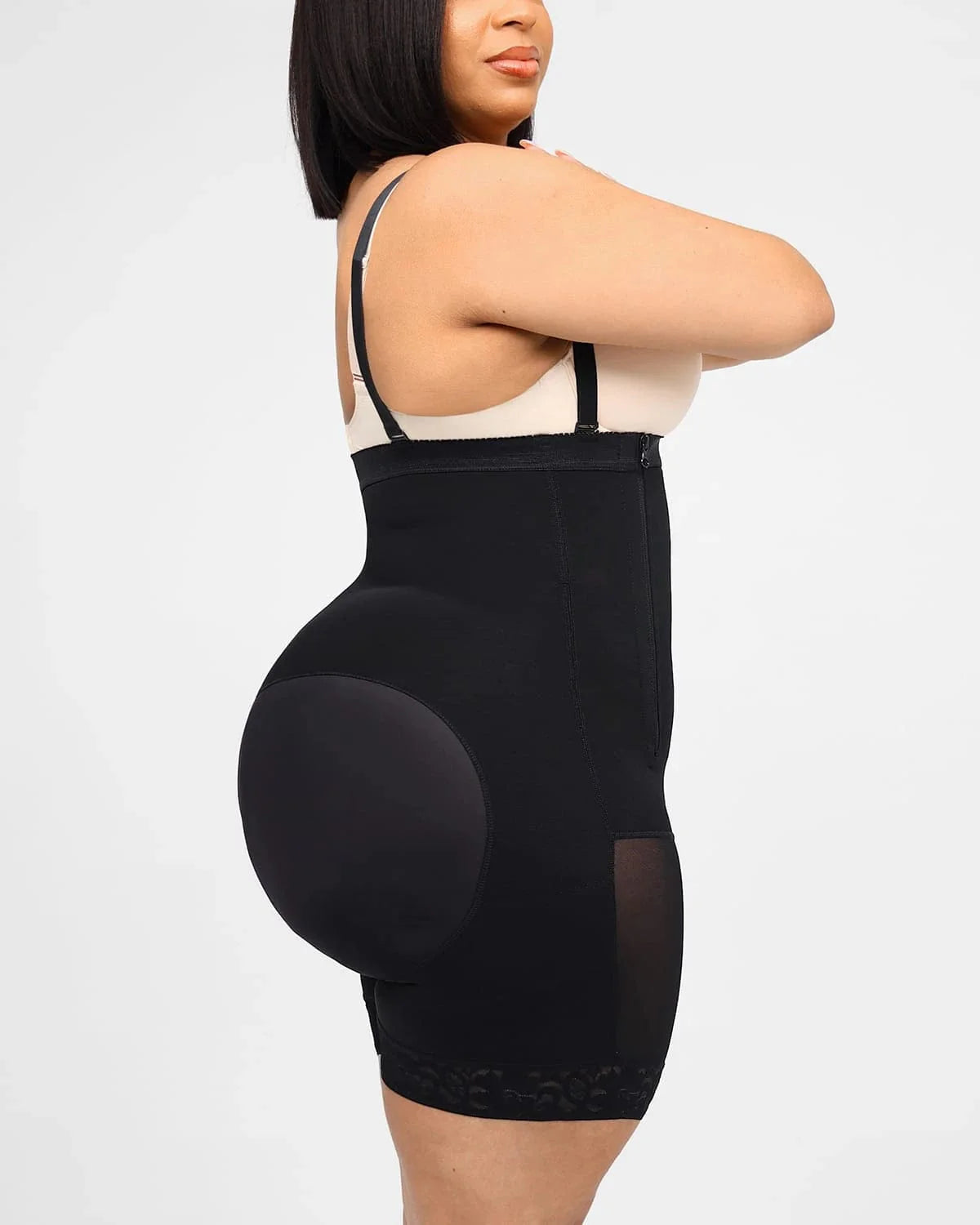 Plus Curve Side Zipper Short