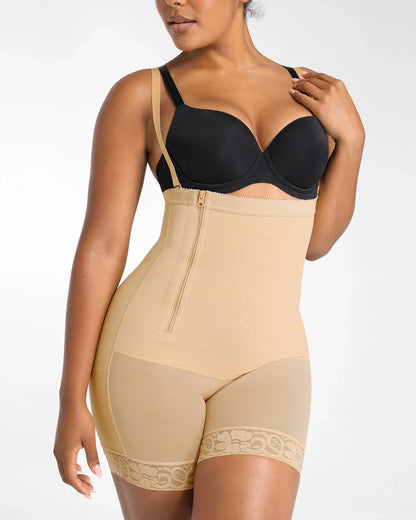Plus Curve Side Zipper Short