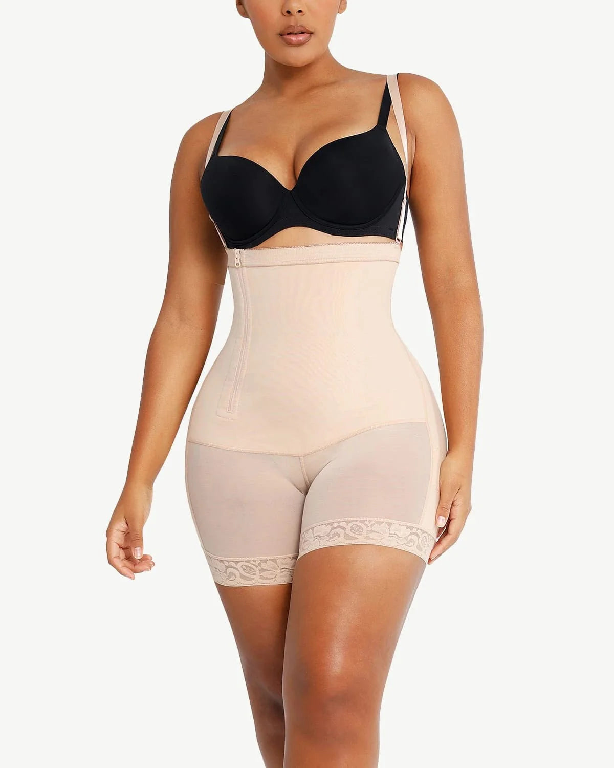Plus Curve Side Zipper Short