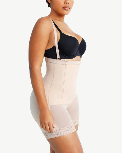 Plus Curve Side Zipper Short